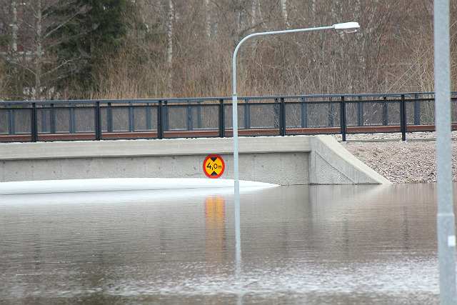 Översvämning i Skutskär, Gävleborgs län, 2013. 